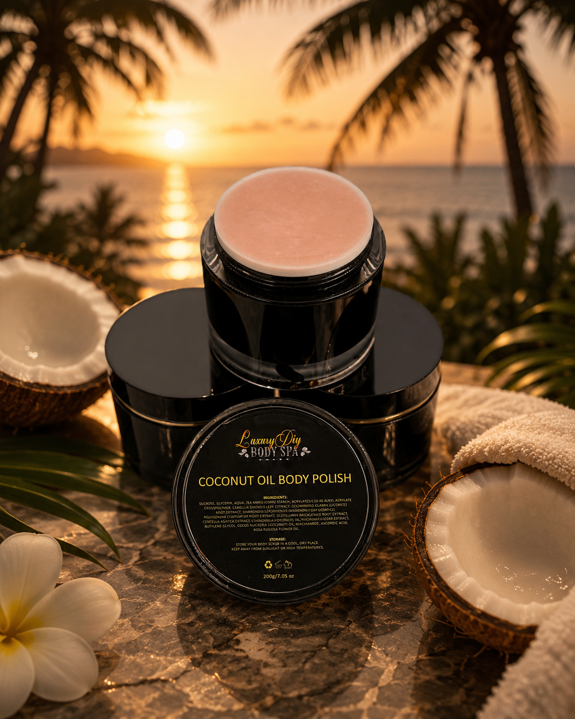 Coconut Dream Body Polish – Exfoliate, Smooth & Reveal Your Glow