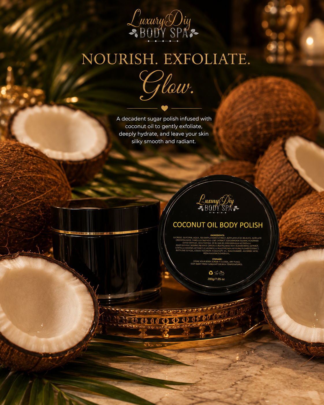Coconut Dream Body Polish – Exfoliate, Smooth & Reveal Your Glow